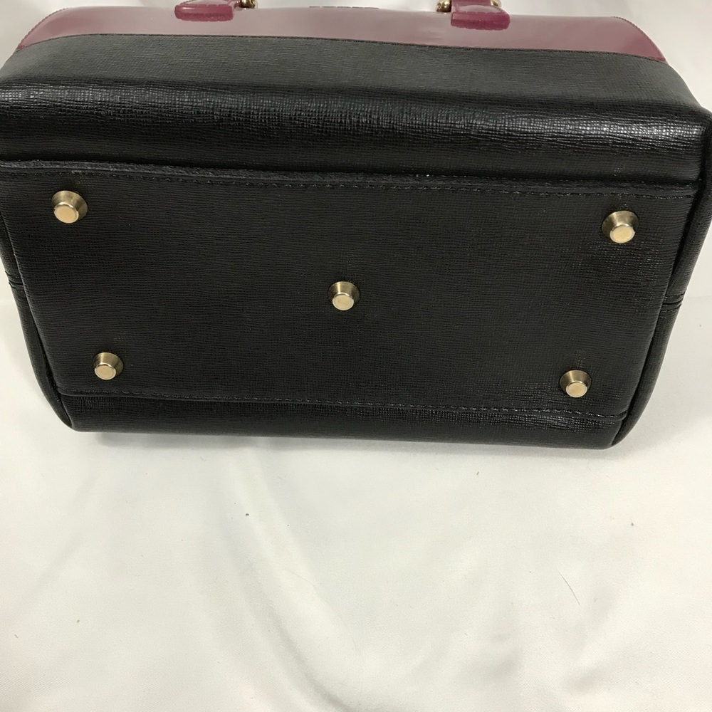 Furla Jelly Boston Bag in Plum and Black Handbag Satchel EUC - Picture 5 of 8